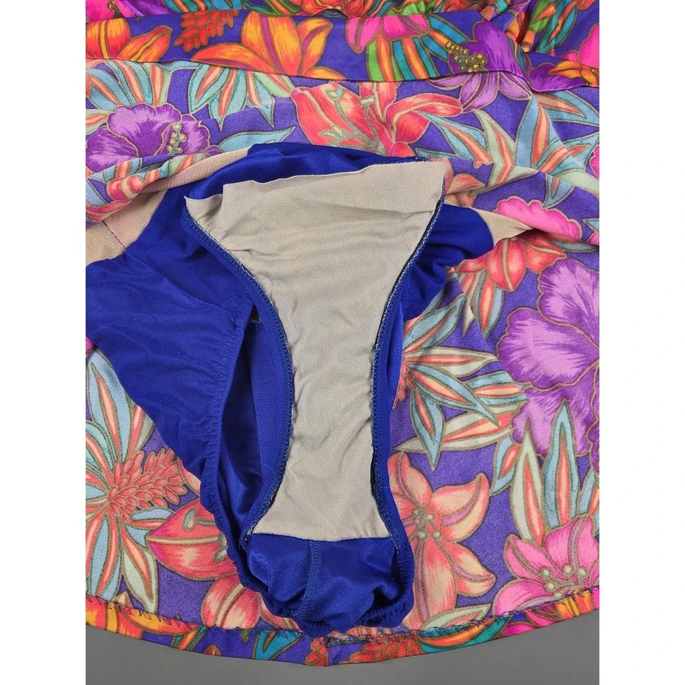 Vintage Robby Len One Piece PLUS 32W Neon Pink Purple Orange Green Blue Tropical